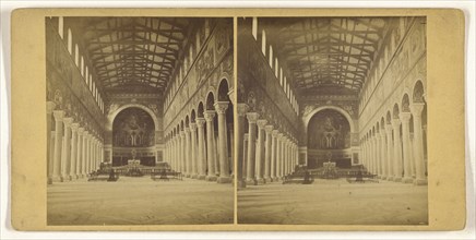 Munchen, Germany, Inneres der St. Bonifazkirche; German; about 1870; Albumen silver print