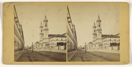 Munchen, Germany, Die Ludwigskirche; German; about 1870; Albumen silver print