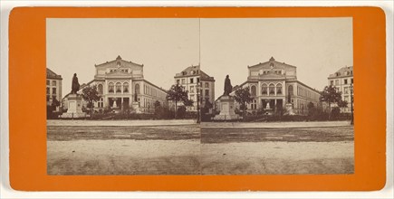 Munchen, Germany, Der Gartnerplatz; German; about 1870; Albumen silver print