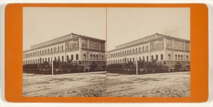 Munchen, Germany, Die neue Pyankothek; German; about 1870; Albumen silver print