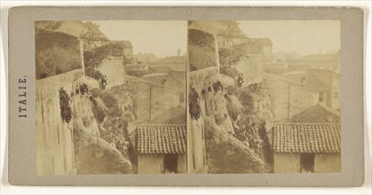 La Roche Tarpeienne; Italian; about 1867; Albumen silver print