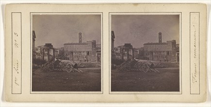 Forum romanum; Italian; about 1860; Albumen silver print