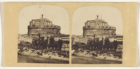 Castle of St. Angelo, Rome; Italian; about 1865; Albumen silver print