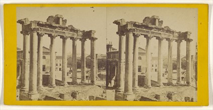 Rome. Temple of Fortune; Italian; about 1860; Albumen silver print