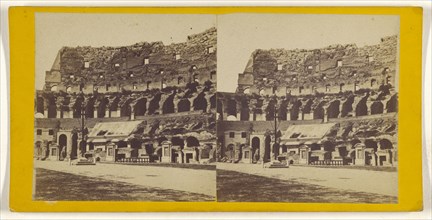 Rome. Interior of the Colosseum; Italian; about 1860; Albumen silver print