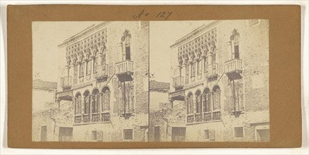 Maison le Trahir, ?, du Turo, Venice; Italian; about 1858; Salted paper print