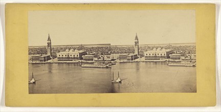 Panoramic view of Venice, Italy; Italian; about 1865; Albumen silver print
