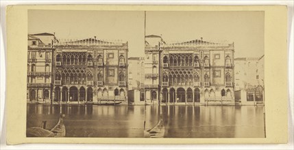 Palazzo ca D'oro; Italian; about 1865; Albumen silver print