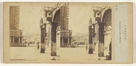 Venise. Vue prise de la porte della Carta; Italian; about 1865; Albumen silver print