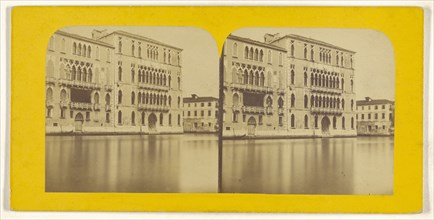 Venise, Italie, Palais Foscari, sur le Grand Canal; Italian; about 1865; Albumen silver print