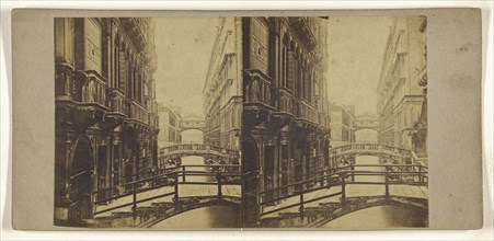 Venise. - Pont Dei Sospiri, Vu Du Pont Dei Consorzh; Italian; 1860; Albumen silver print