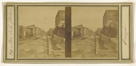 Rue de la Fortune, Pompeii; Italian; about 1865; Albumen silver print