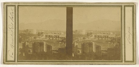 Le Quartier des Soldats, Pompeii; Italian; about 1865; Albumen silver print