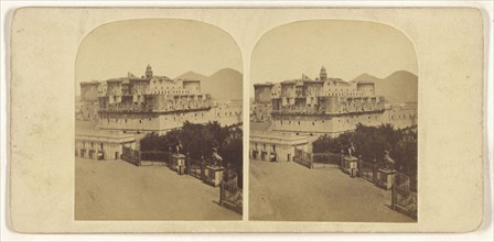 Le Chateau neuf, Naples; Italian; about 1860; Albumen silver print