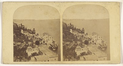 View on Sea Road, Bay of Naples; Italian; about 1860; Albumen silver print