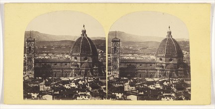 Panorama of Florence; Italian; about 1865; Albumen silver print