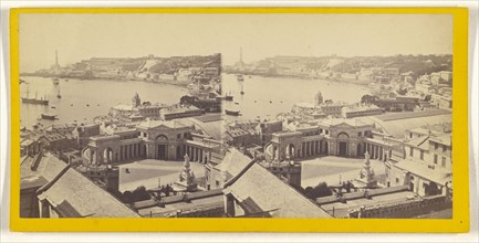 Panorama de Genova; Italian; about 1865; Albumen silver print