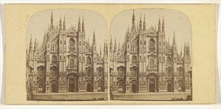 Front of the Dome. Milan; Italian; about 1865; Albumen silver print