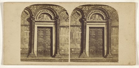 Giovanni di Bologna's Bronze Gate in the Dome, Pisa; Italian; about 1865; Albumen silver print