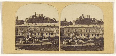 Vue interieur du jardin des Dues. Florence; Italian; about 1865; Albumen silver print