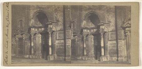 Portes de Sainte Marie des Graces a Milan; Italian; about 1865; Albumen silver print