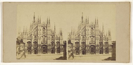 Il Duomo, Milan, Italy; Italian; about 1865; Albumen silver print