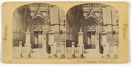 Porte de Palos, Cathedrale de Seville; Spanish; about 1870; Albumen silver print