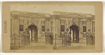 Facade du Palais Saint-Elme. Habitation du Duc de Montpensier, a Seville; Spanish; about 1860; Albumen silver print