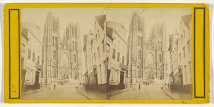 Eglise des S.S. Michel et Gudule, Bruxelles; about 1865; Albumen silver print