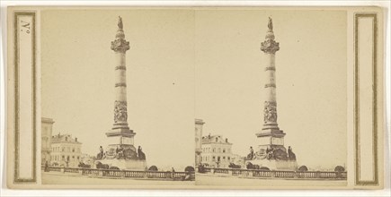Bruxelles, Column of the Constitution; about 1865; Albumen silver print