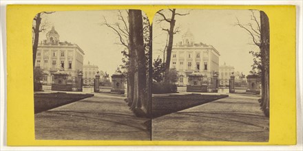 Bruxelles. Vue du parc la grille et Godefroid; about 1865; Albumen silver print