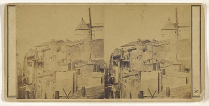 Windmill, Spain; about 1865; Albumen silver print