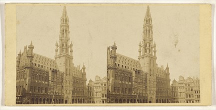 Bruxelles, Belgique, Hotel de Ville; about 1865; Albumen silver print
