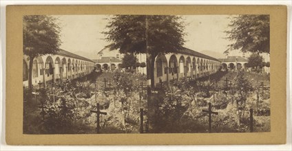 Cimetiere de Lucerne, Suisse, Switzerland; about 1863; Albumen silver print