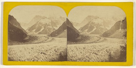 Vue de la mer de glace, Suisse, Switzerland; about 1863; Albumen silver print
