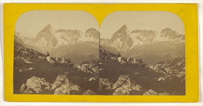 Col du bonhomme & le mont joli, Suisse, Switzerland; about 1865; Albumen silver print