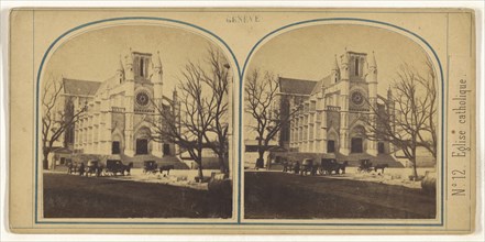 Geneve. Eglise catholique; about 1865; Albumen silver print, Switzerland