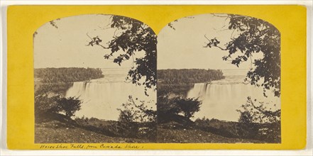 Niagara. Horse Shoe Falls from The Canada side; Canadian; about 1863; Albumen silver print