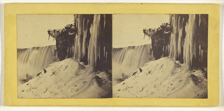 Falls and ice, Canada; Canadian; about 1870; Albumen silver print