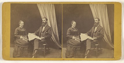 My Wife and I; about 1865; Albumen silver print