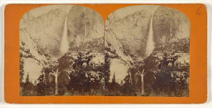 Falls, Yosemite, California; American; about 1870; Albumen silver print