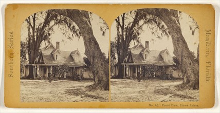 Front View, Stowe Estate, Mandarin, Florida; American; about 1870; Albumen silver print