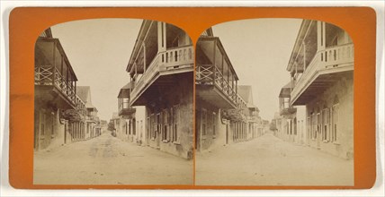 Charlotte Street, The Business Street of St. Augustine; American; about 1870; Albumen silver print