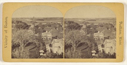 Panorama from Court House looking North-east. Dedham, Mass; American; about 1865; Albumen silver print