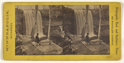 Falls of Minnehaha; American; about 1870; Albumen silver print