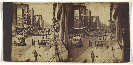 Broadway. New York City. 1850; American; 1850; Albumen silver print