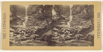 Falls, The Catskills; American; about 1865; Albumen silver print