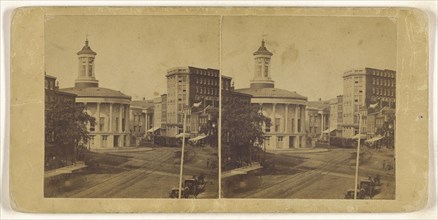 Exchange and Post Office, Philadelphia; American; about 1870; Albumen silver print