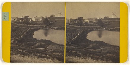 A view of the centre of Black Island, R.I; American; about 1870; Albumen silver print