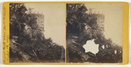 Ropers Rock where first Federals scaled the cliff,Lookout Mountain near from Chattanooga; American; about 1870; Albumen silver